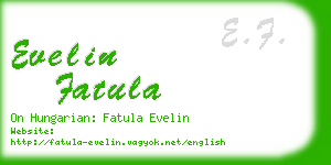 evelin fatula business card